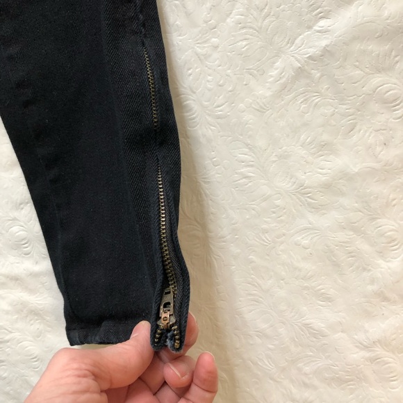 J Brand 9612 Noir Black Skinny Zip Ankle Jeans 25 - Picture 8 of 13
